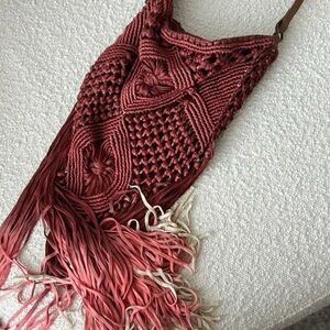 Free People Ombré Fringe Crossbody Bag